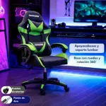 Silla Gamer Ergonómica Giratoria y Reclinable 120kg Novohome