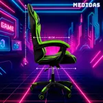 Silla Gamer Ergonómica Giratoria y Reclinable 120kg Novohome