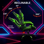 Silla Gamer Ergonómica Giratoria y Reclinable 120kg Novohome