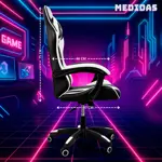 Silla Gamer Ergonómica Giratoria y Reclinable 120kg Novohome