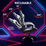 Silla Gamer Ergonómica Giratoria y Reclinable 120kg Novohome