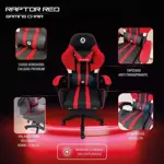 SILLA GAMER ALIVER RAPTOR ERGONOMICA-VIBRA MASAJES-REPOSAPIES