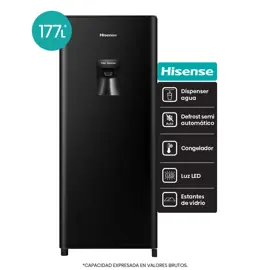 Heladera Single Door 177L Negra  Rl...