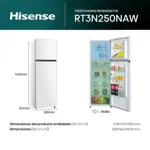 Heladera Hisense 267L Top Mount No Frost Color Blanca RT3N250NAW