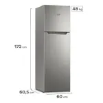 Heladera Gafa 319L Top Freezer Puerta Reversible Plata HGF311P
