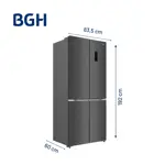 Heladera BGH Multidoor No Frost Dual Inverter Dark Inox 402L