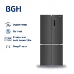Heladera BGH Multidoor No Frost Dual Inverter Dark Inox 402L