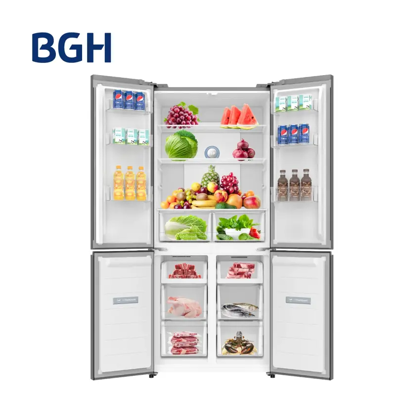 Heladera BGH Multidoor No Frost Dual Inverter Dark Inox 402L