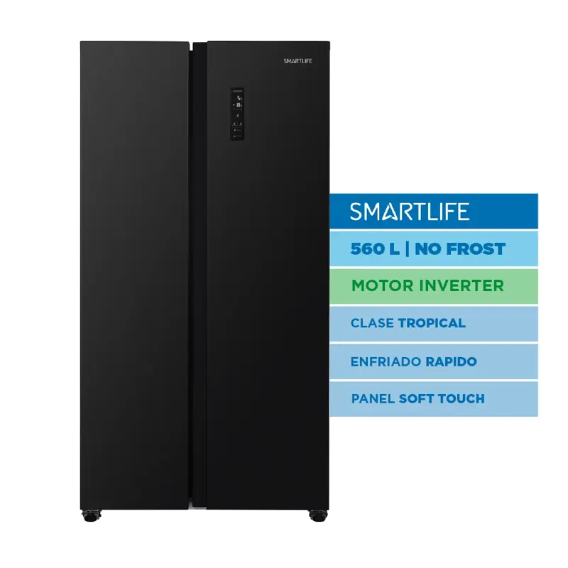Heladera Side by Side Smartlife No Frost Inverter 560L Negro