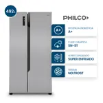 Heladera Side by Side  No Frost Philco 492 Lts PHSB555XT Plateado