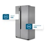 Heladera Side by Side  No Frost Philco 492 Lts PHSB555XT Plateado