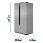 Heladera Side by Side  No Frost Philco 492 Lts PHSB555XT Plateado