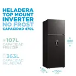 Heladera Midea No Frost Inverter 470L Black MDRT645MTE28ADW