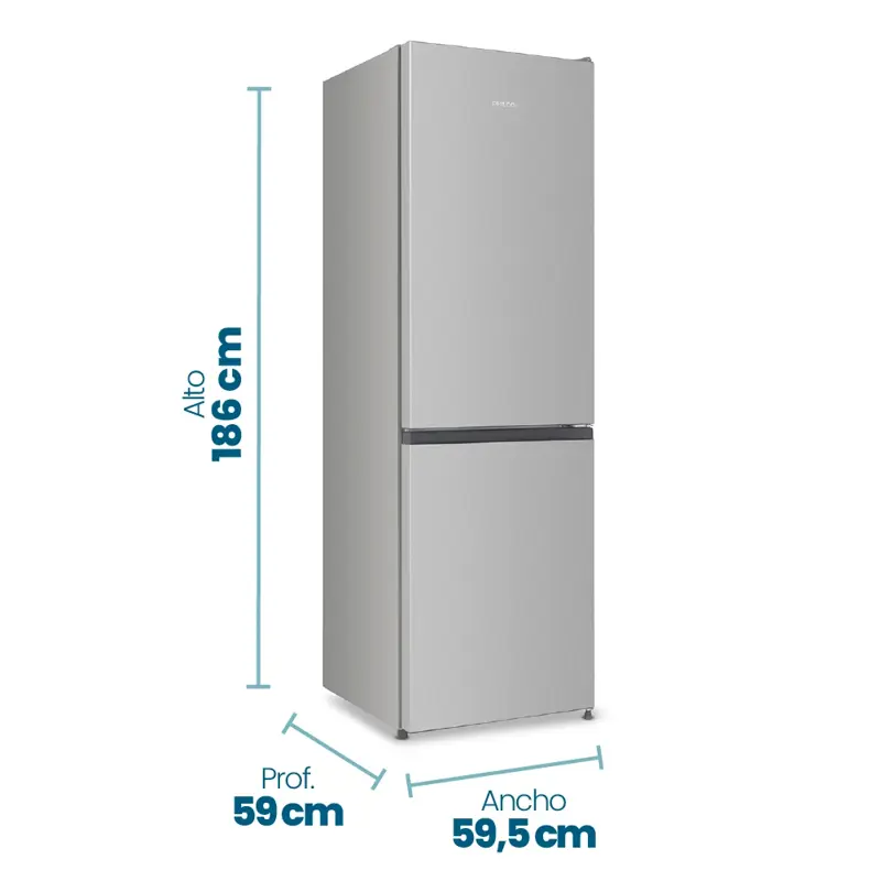 HELADERA PHILCO 299LT COMBI NOFROST PLATA