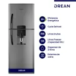 Heladera con freezer Cíclica 396 L Gris Drean HDR400F41E