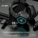 Headset gamer inalámbrico Aimzone Negro GHS-K10-BK