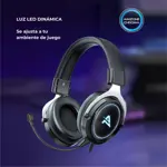 Headset gamer Aimzone Negro micrófono desmontable AZ709