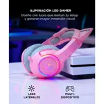 Auriculares Onikuma K9 Orejas Gato RGB Con Micrófono Rosa