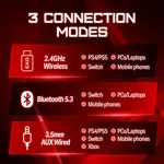 Auriculares inalámbricos para juegos OXS Storm G2 7.1 Surround Sound