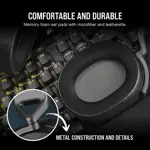 Auriculares para juegos Corsair HS65 SURROUND Carbon con sonido 7.1
