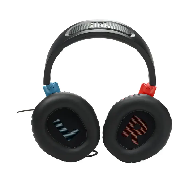 auriculares jbl quantum 100 gaming para nintendo azul y rojo