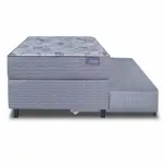Sommier y Colchón Bicama de resortes de 1 Plaza Inducol Agra 90x190 cm