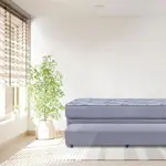 Sommier y Colchón Bicama de resortes de 1 Plaza Inducol Agra 90x190 cm