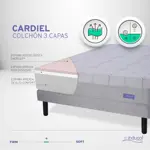 Sommier y Colchón de Espuma 1 1/2 plazas Inducol Cardiel 100x190