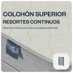 Sommier Marinero 1 plaza y 1/2 90x190 Monet Silver