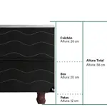 Conjunto Paradise Espuma alta densidad -1 1/2 plaza 100x190