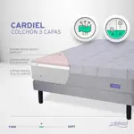 Sommier y Colchón de Espuma 2 1/2 plazas Inducol Cardiel 150x190