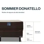 Sommier y Colchón Espuma 2 plazas 140x190 Donatello