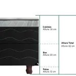 Conjunto Titanium Espuma Altísima densidad- 140x190