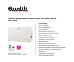 Calefactor Radiador Panel Cerámico Qualiti® Caro Inverno 2000w Pared