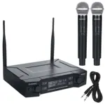 Micrófono Gadnic Inalámbrico Profesional de Mano 100mts 2CH 2Mic