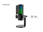 Micrófono Fifine A8 con USB RGB y Filtro Antipop para Transmisión