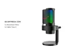 Micrófono Fifine A8 con USB RGB y Filtro Antipop para Transmisión