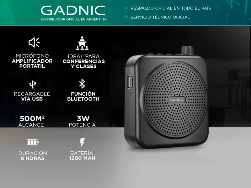 Microfono Amplificador Gadnic Portátil