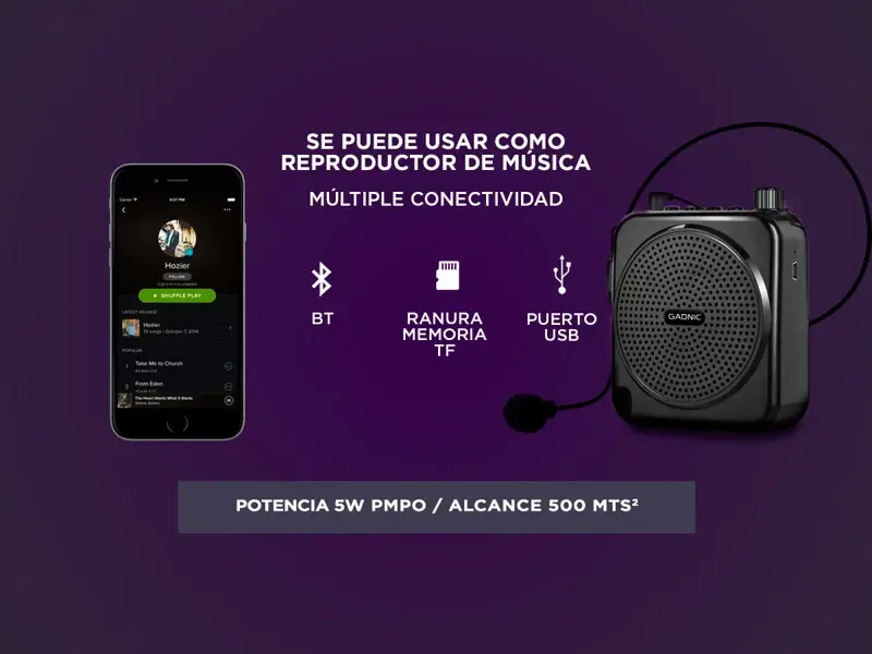Microfono Amplificador Gadnic Portátil