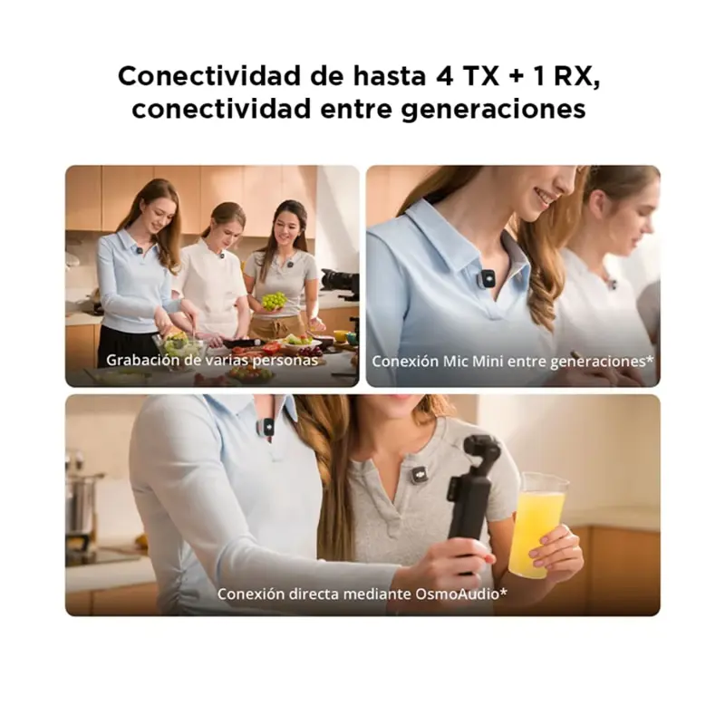 Mic Mini 2S DJI (1 TX + 1 RX Móvil Para Celulares USB C + Estuche De Carga)