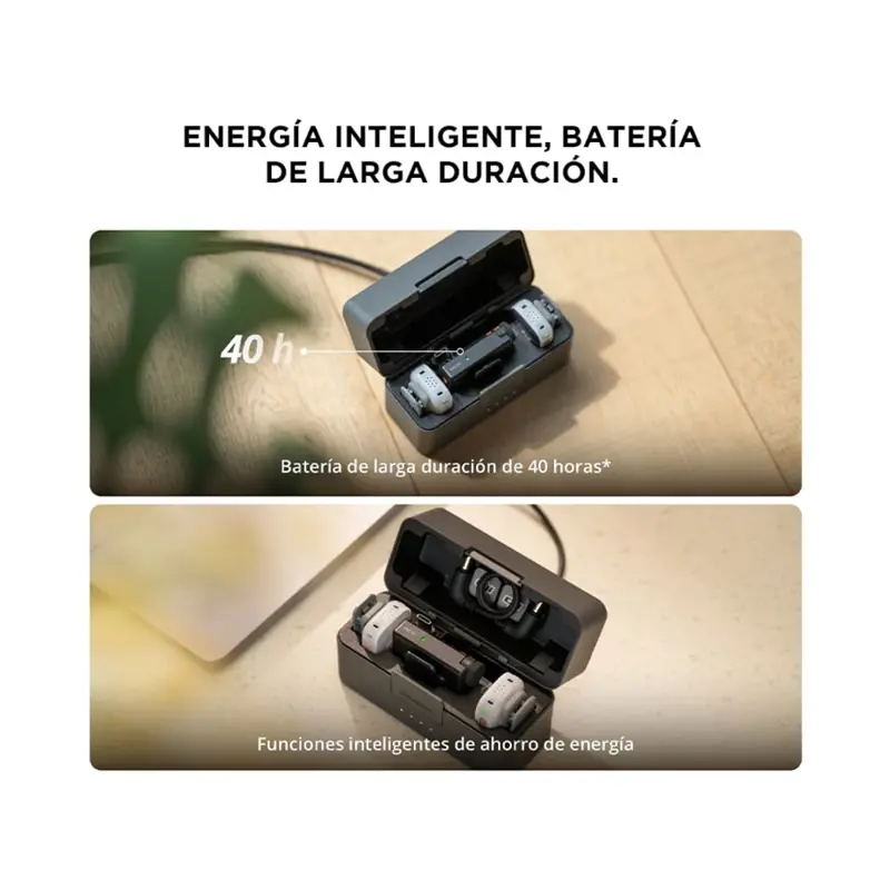 Mic Mini 2S DJI (1 TX + 1 RX Móvil Para Celulares USB C + Estuche De Carga)