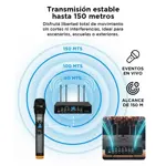 Micrófono Inalambrico Profesional Gadnic BT408 Bluetooth UHF