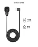 Micrófono Externo Akaso USB-C Cámara Acción Adaptador Micro USB