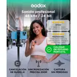 Kit x2 Micrófono Inalámbrico Godox C01 Kit 2 USB-C Celular y PC 200m Cancelación de Ruido