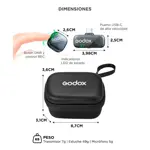 Micrófono Inalambrico Godox Cube SC Kit 1 USB C 300m 24 bits 30 horas