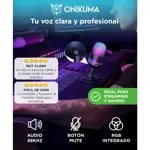 Micrófono Gamer Onikuma M930 USB RGB Profesional