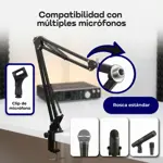 Brazo Articulado Soporte de Microfono Metálico Waggs