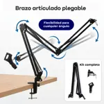 Brazo Articulado Soporte de Microfono Metálico Waggs