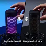 Micrófono de condensador USB HyperX QuadCast S RGB para PC/Mac