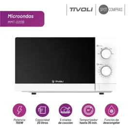Microondas  5 Niveles De Cocción Temporizador 700W 2...